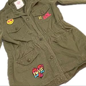 Girls Green Surplus Light Jacket SZ 14